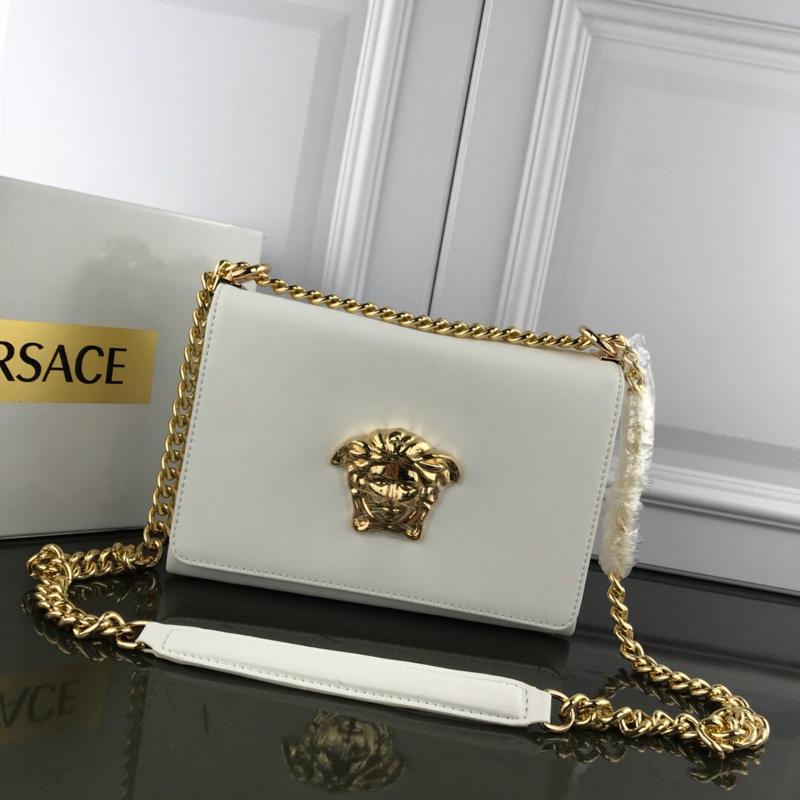 Versace Clutches DBFG170 full leather plain white
